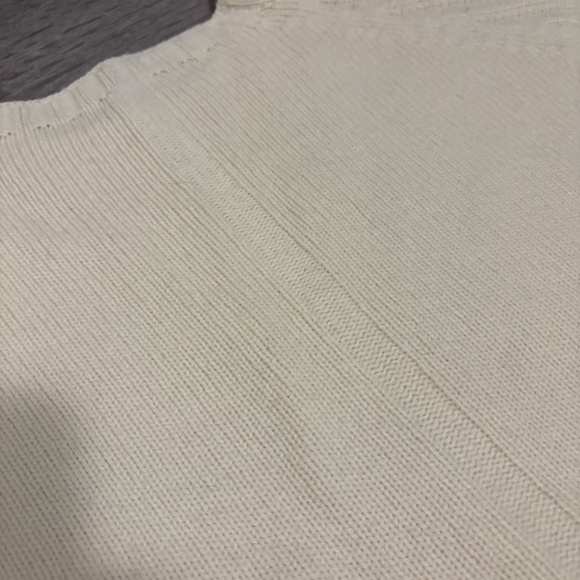 The Row | Crew Neck Ivory Cable Knit Sweater - Picture 7 of 9